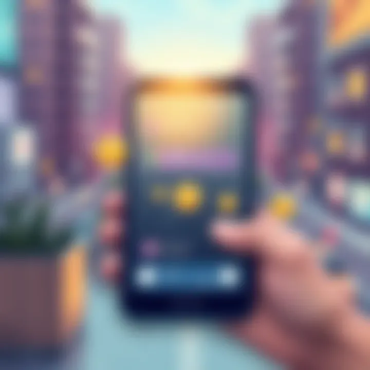 A digital illustration showing a smartphone screen displaying stablecoin transactions and global currency symbols, representing cross-border payments through stablecoins.