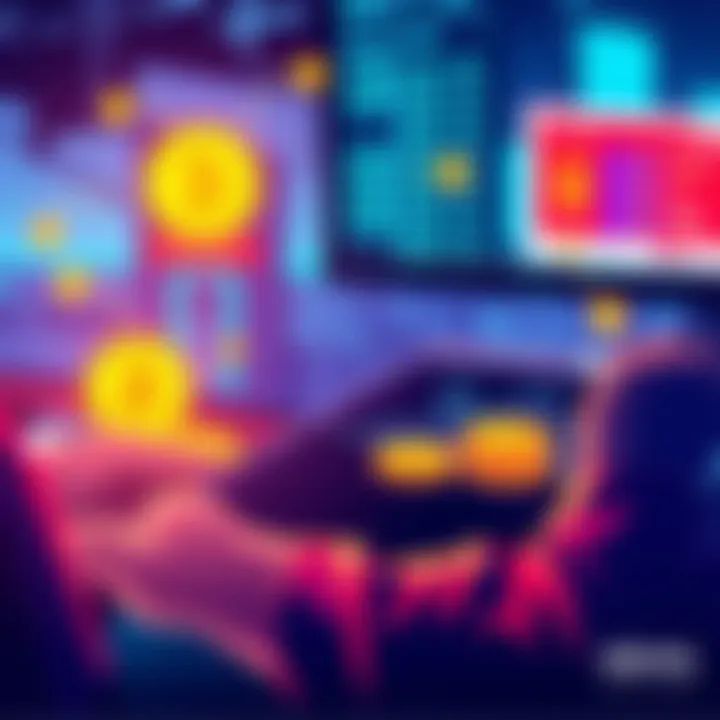 A digital illustration showing stablecoins being used for online transactions, highlighting speed and lower fees