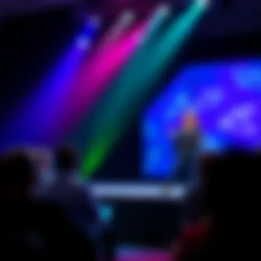 CEO Staci Warden speaking on stage about Algorand's future and blockchain technology