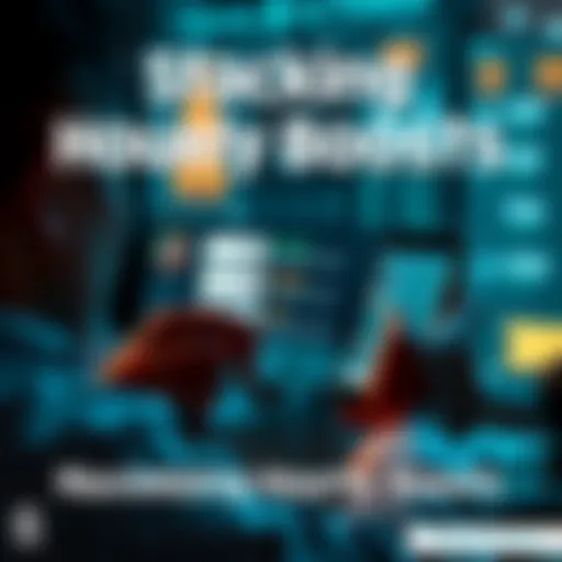 A person watching ads on a smartphone while sitting at a desk, showing multiple boosts activated on the screen.