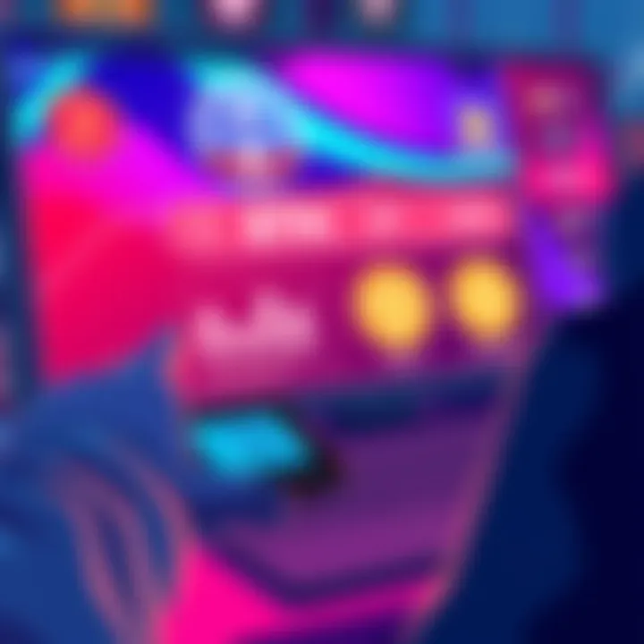 An illustration showing a person using a Ledger device to stake ETH with Figment, with digital reward icons displayed on a screen