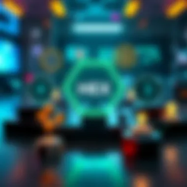 A graphic showing various platforms for staking Hex with icons representing safety and user preferences.