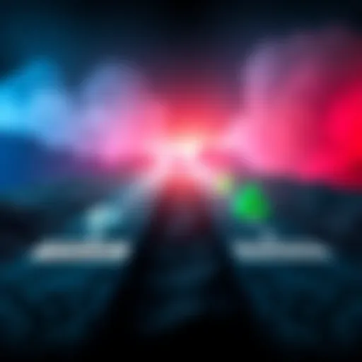 Differences Between Staking and Delegating A graphic showing two paths, one labeled staking and the other delegating, with symbols representing investment returns on each path.