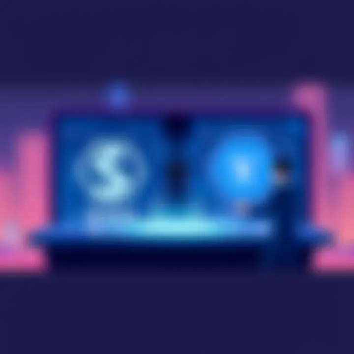 Illustration showing $ZIL logo and a graphic of a person interacting with a digital platform for staking.