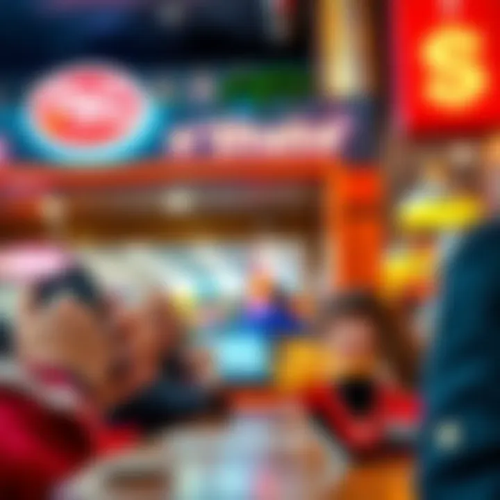 A customer at Steak ‘n Shake pays with Bitcoin using a mobile device while enjoying a burger and fries.