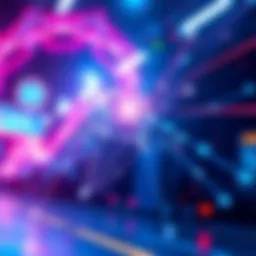 A digital representation of fast transactions on the Stellar network with low fees, highlighting its efficiency compared to Ethereum.