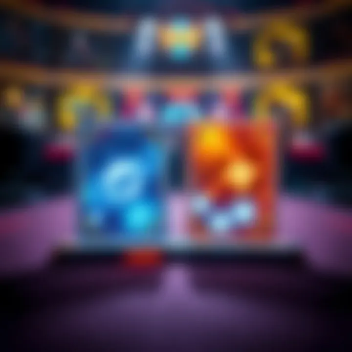 Two stellar Cards displayed on a gaming table with a focus on their shiny surfaces, highlighting their potential value in the upcoming WC gamemode.