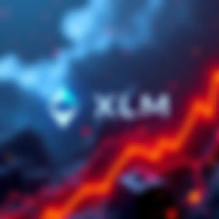 Stellar (XLM) logo with a rising graph indicating a potential bull run