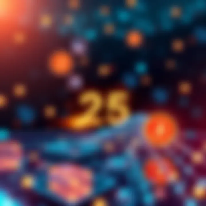 Representation of Stellar Network's Protocol 25 upgrade with smart contract symbols and cryptographic elements