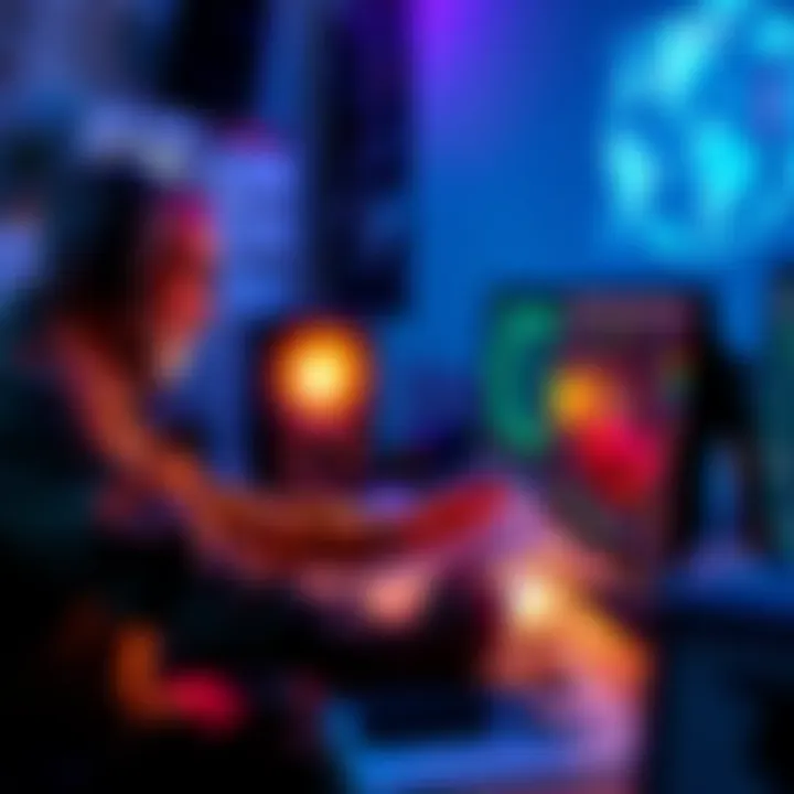 A person working on a computer, reviewing Stellar Yardstick Protocol upgrade instructions with notes and tools around them.