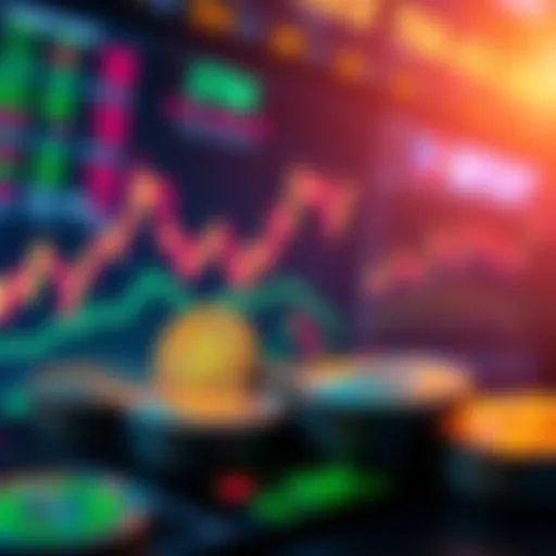 A visual representation of stock and cryptocurrency investments, showing graphs and digital coins, symbolizing the shift from stocks to crypto assets.