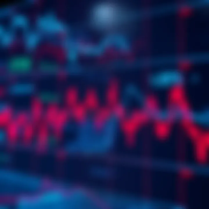 A stock market chart showing a sharp decline, with red lines indicating losses across various sectors.