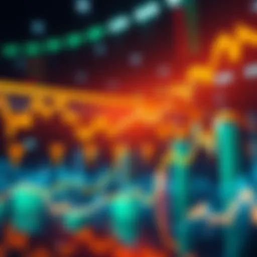 Graphic showing rising stock values and upward trends, symbolizing investment gains and the concept of hodling