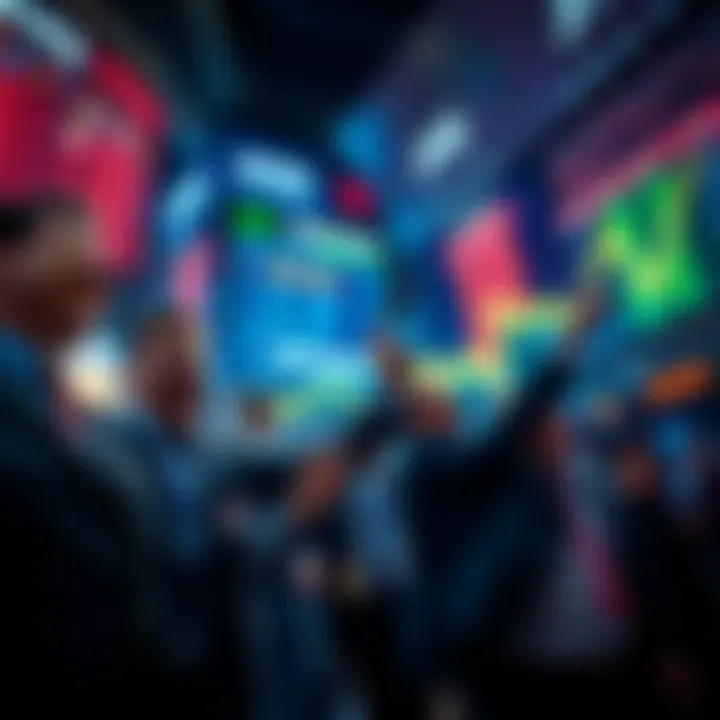 Traders celebrating a stock market surge with a graph showing rising trends and happy faces, representing optimism in the financial markets after a potential Iran deal.