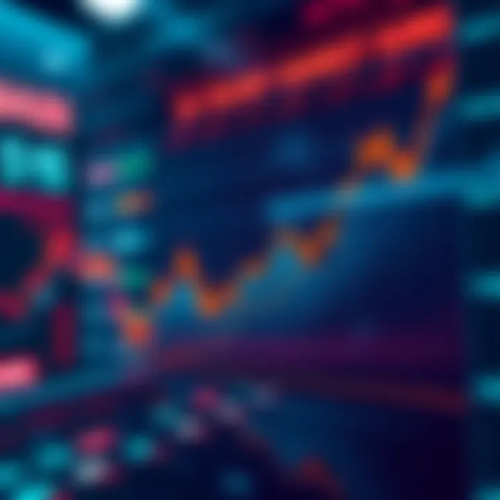 A graph showing a significant rise in stock prices, indicating a $350 billion surge due to Trump's Iran decision
