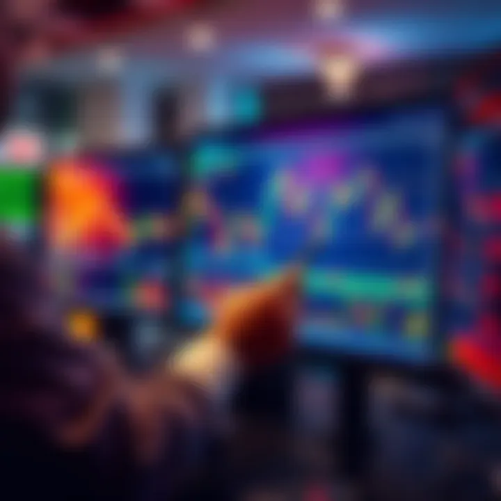 A person analyzing stock charts on a computer screen, symbolizing day trading and its risks.