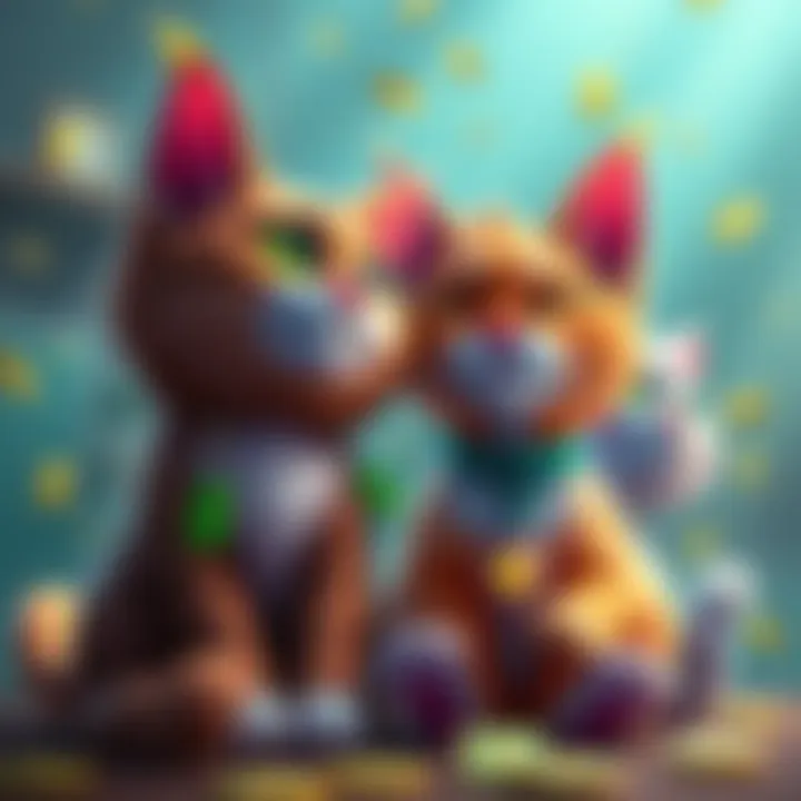 Graphic showing a settlement announcement for Stoner Cats 2, featuring animated cat characters and dollar signs, symbolizing financial compensation for NFT investors.