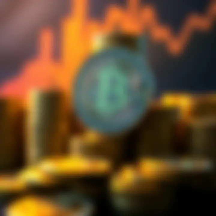 A visual representation of Bitcoin coins stacked high, indicating the massive increase in BTC holdings by Strategy.