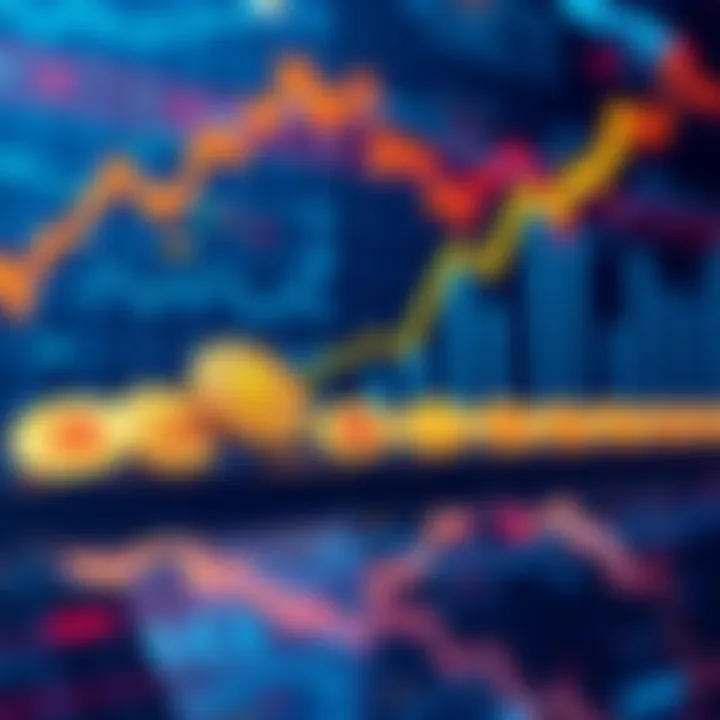 A financial chart showing an upward trend with Bitcoin symbols, representing Strategy increasing its Bitcoin purchases.