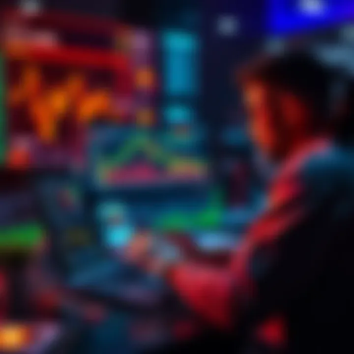 A trader using a single app on a laptop to manage market data and execute trades effortlessly.
