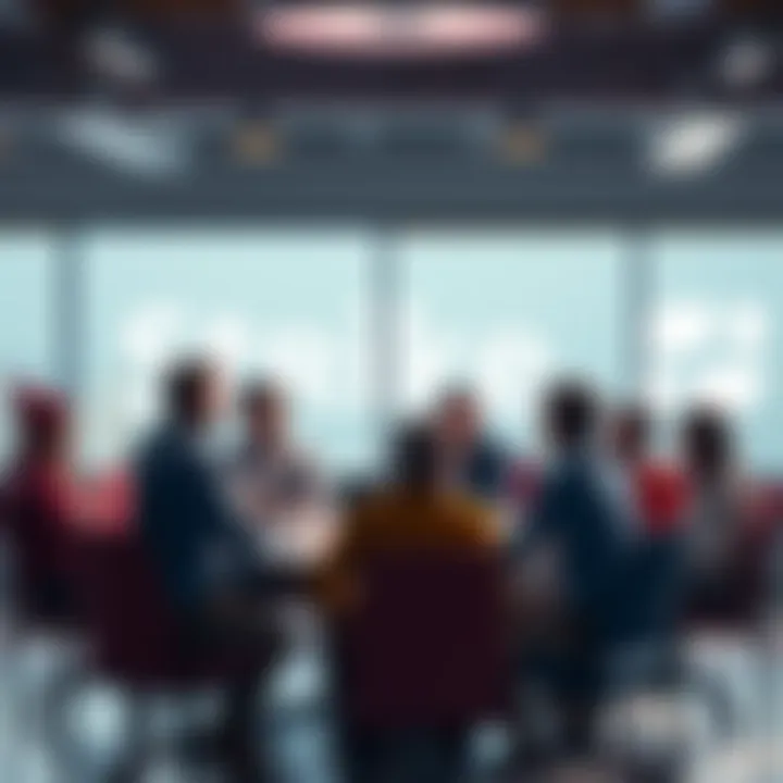 A group of people sharing their opinions and experiences about the Strike app at a round table