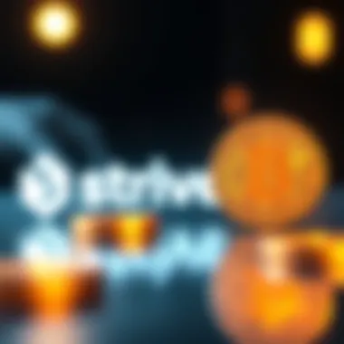 Vivek Ramaswamy's Strive logo with Bitcoin symbol and dollar signs