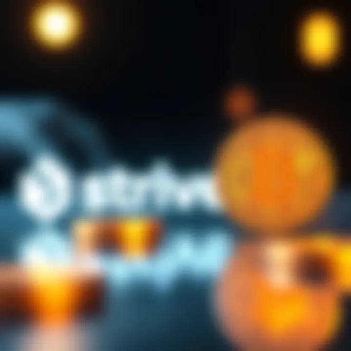 Vivek Ramaswamy's Strive logo with Bitcoin symbol and dollar signs