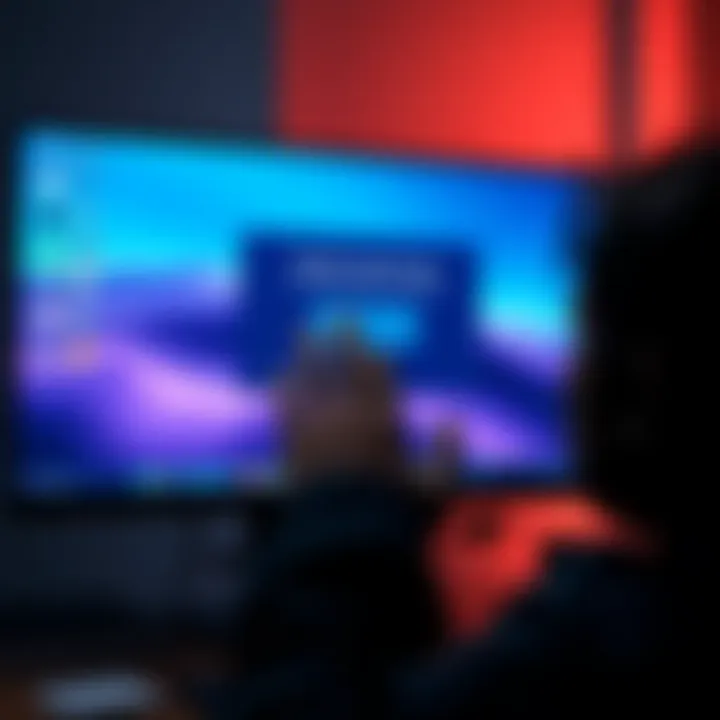 A frustrated person looking at a Windows 11 computer screen displaying an Apple app sign-in error message