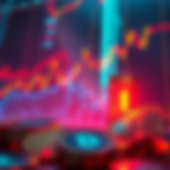 A visual representation of the cryptocurrency market showing fluctuating graphs and logos of major companies like Google and Dell, symbolizing partnership challenges with HBAR.