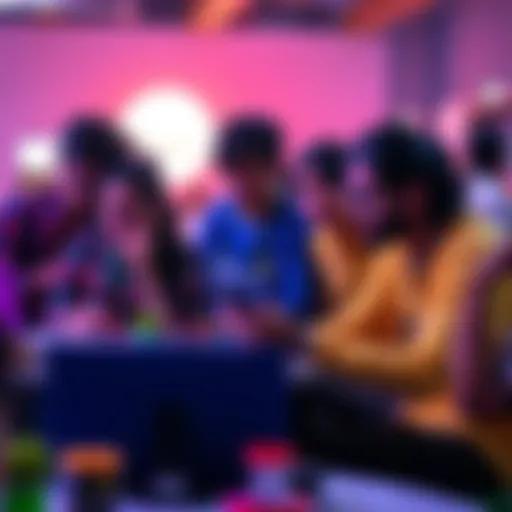 Students collaborating at a hackathon in Gandhinagar, focused on building tech solutions