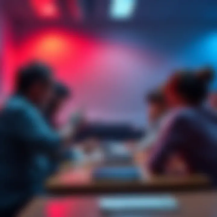 A teacher demonstrating innovative teaching methods with students engaged in a classroom setting