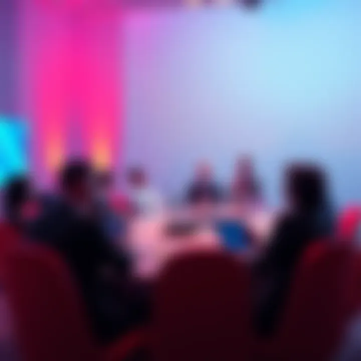 Summit Highlights Discussion Group of speakers discussing key issues at a conference table during the summit