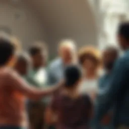A group of diverse people sharing their stories and supporting each other in a circle, representing hope and recovery from bipolar disorder.