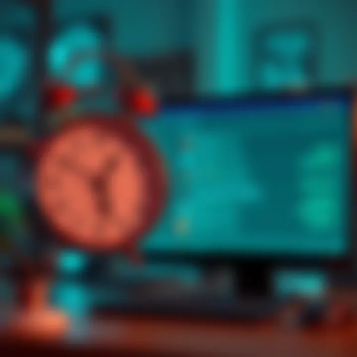 A clock and a computer screen displaying a support chat about missing atlas bucks