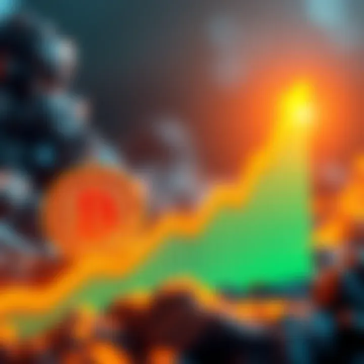 A graph showing an upward trend in Google searches for 'buy bitcoin', indicating increased interest in cryptocurrency.