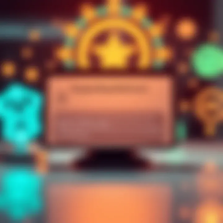 A visual of a digital notification showing an account suspension for impersonation, with symbols representing decentralized community assets in the background.