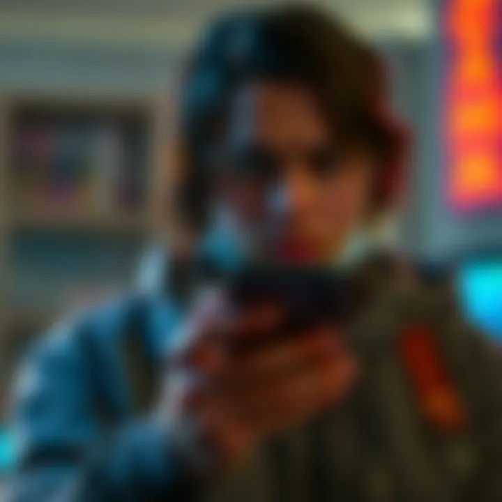 A person looks concerned while holding a smartphone, reading a suspicious text message that raises questions about its legitimacy.