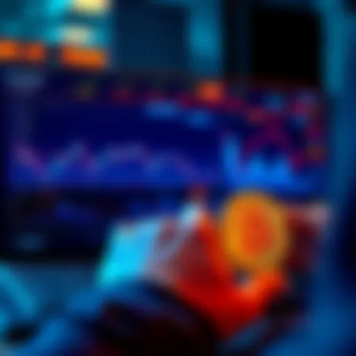 A person using the Exodus wallet to exchange Bitcoin for Ethereum with clear graphs and charts showing exchange rates on a screen.