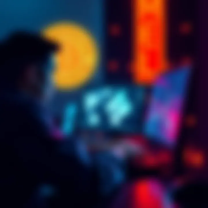 Swapping Litecoin for Monero A person using a computer to swap Litecoin for Monero on a decentralized platform