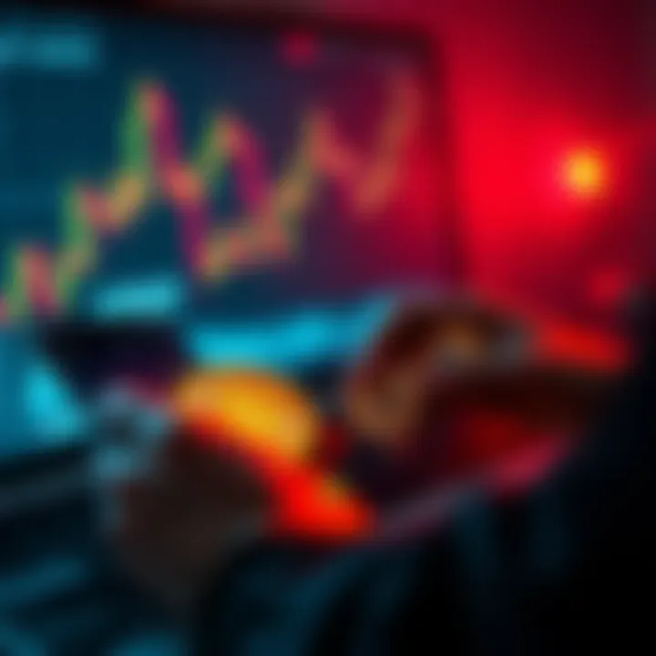 A person exchanging Bitcoin for USDT on a decentralized exchange with a smartphone and charts in the background.