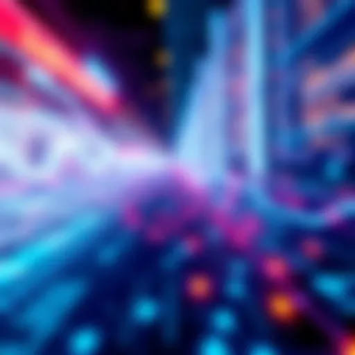 A visual representation of Swift's new blockchain ledger system for modern finance, showing digital transactions and banking connections.