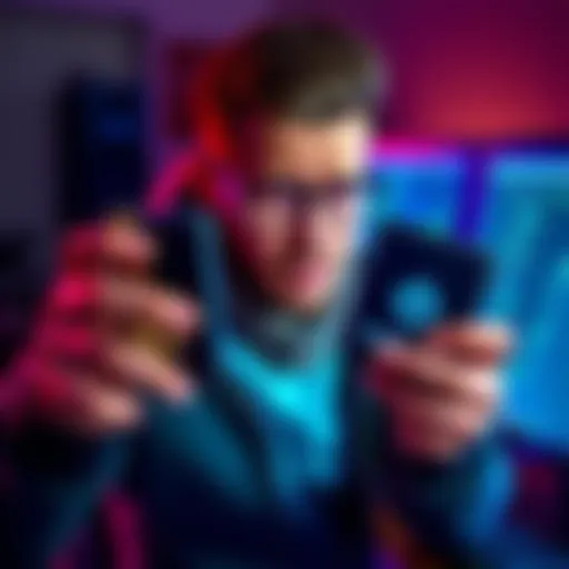 A person holding two cryptocurrency wallets, Ledger and Trezor, with a frustrated expression while looking at a computer screen.
