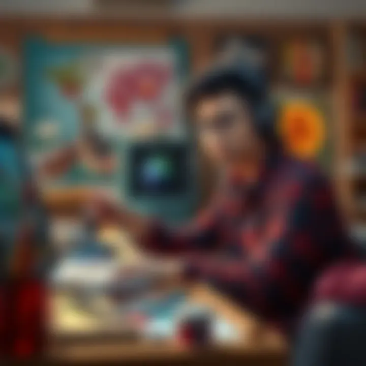 A content creator stepping back from Bitcoin discussions to focus on painting and digital art