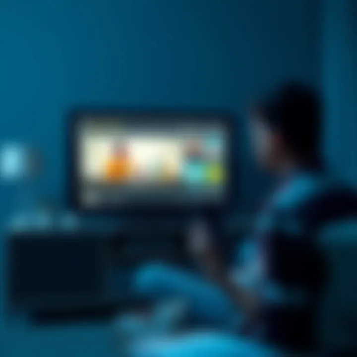 A person watches television and notices ads for baby products, illustrating targeted advertising based on personal interests and conversations.