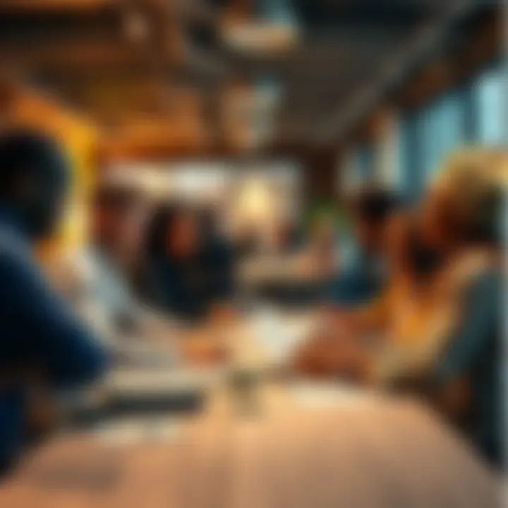 A diverse group of people collaborating around a table, sharing ideas and planning for new projects.