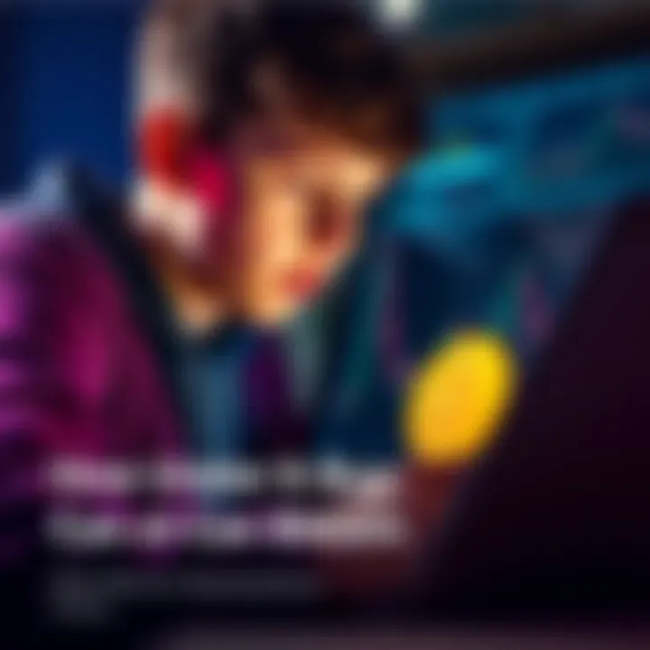 A teenager analyzing a Bitcoin chart on a laptop, exploring cryptocurrency options