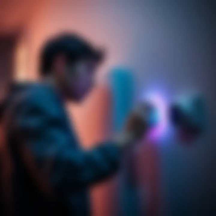 Tenant finding data connections on smart thermostat A tenant examines their landlord's smart thermostat while noticing connections to ad-tech domains