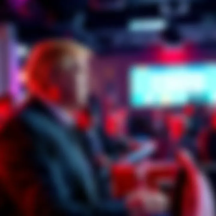 A Tether executive speaking at a political action committee event, highlighting cryptocurrency's impact on US midterm elections.