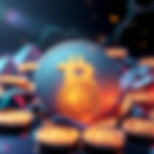 A digital illustration showing Tether's logo with Bitcoin symbols overlayed, representing the urgent sell-off of Bitcoin by Tether amidst market pressures.