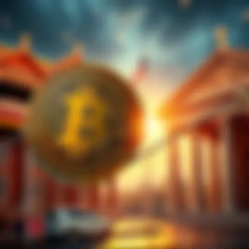 A visual comparison showing Tether on one side and traditional banks on the other, symbolizing the debate on financial control and decentralization.